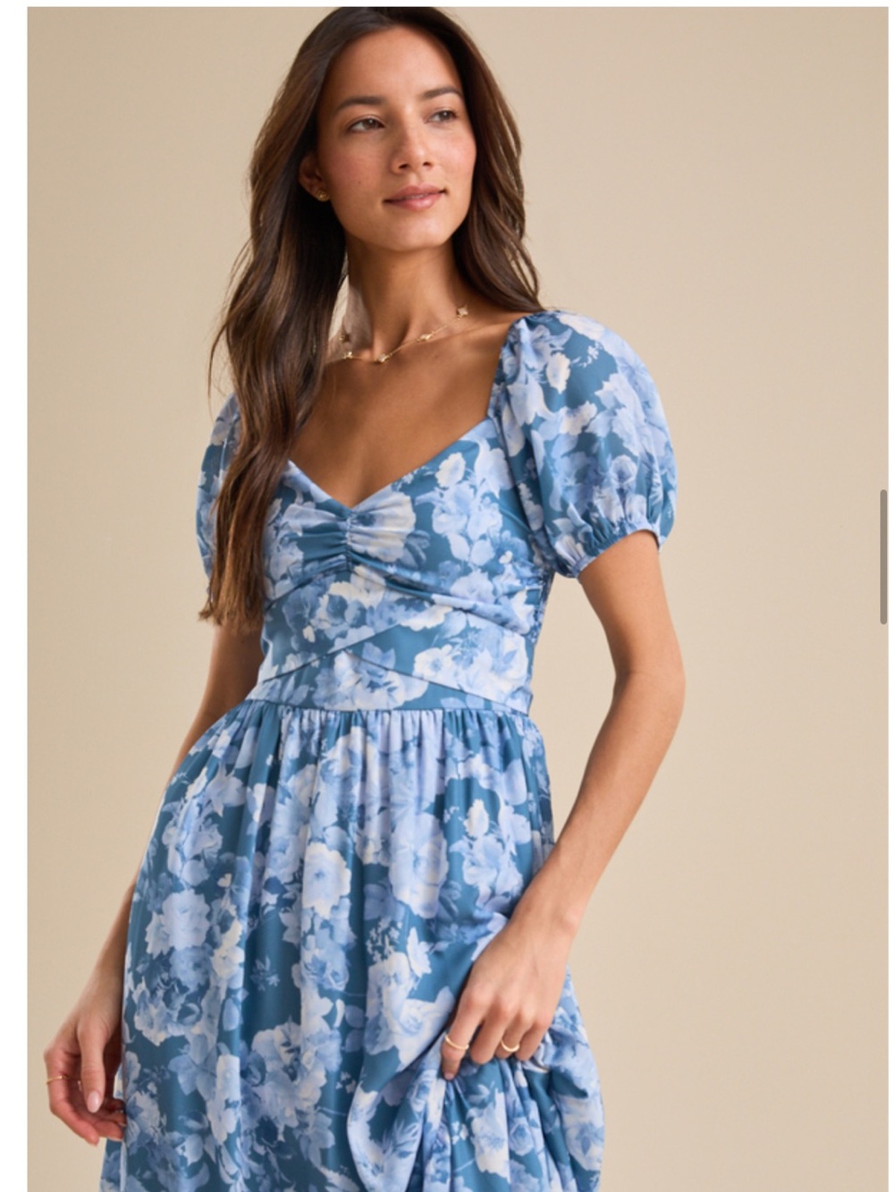 Altar'd State Blue Floral Maxi Dress